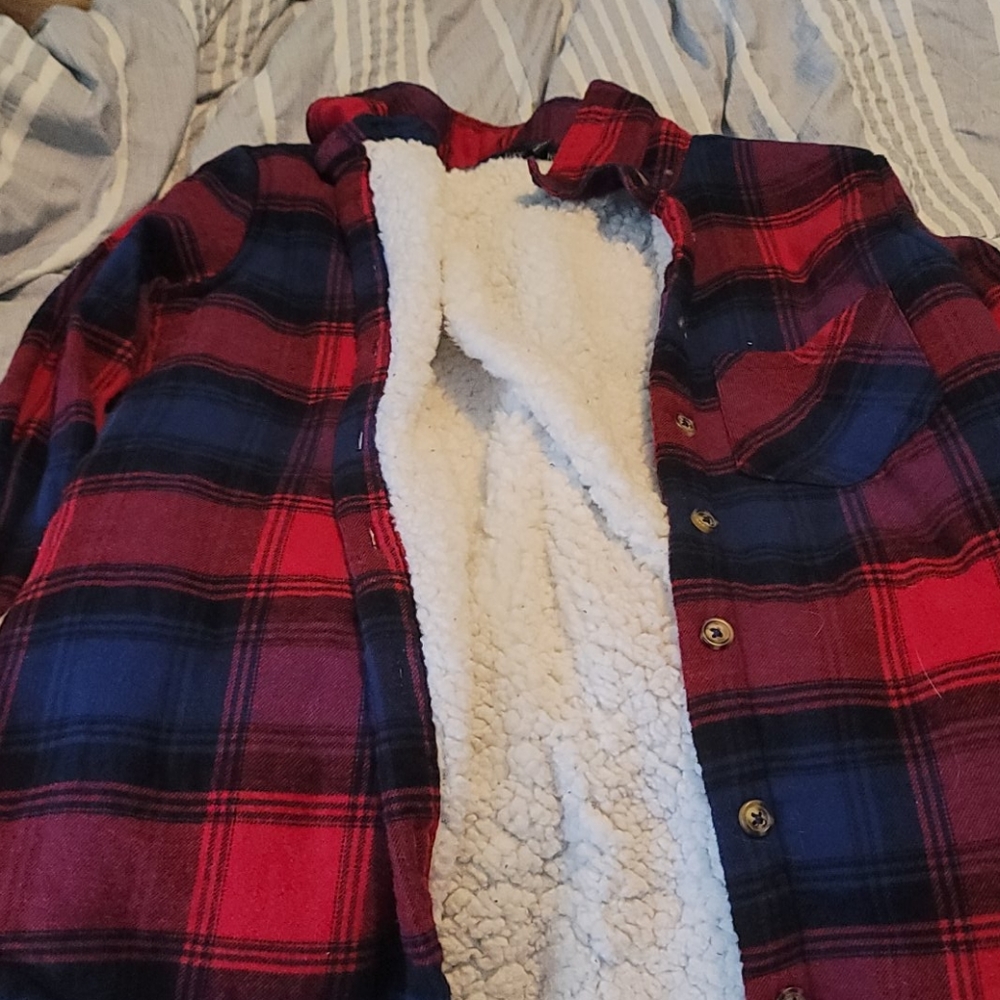 Sherpa lined Plaid Shirt